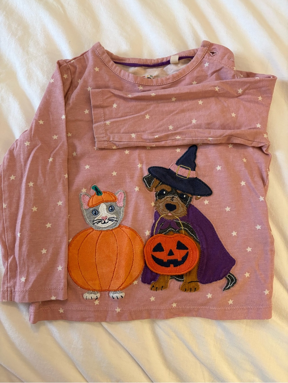 Mini Boden Halloween Appliqué Tee